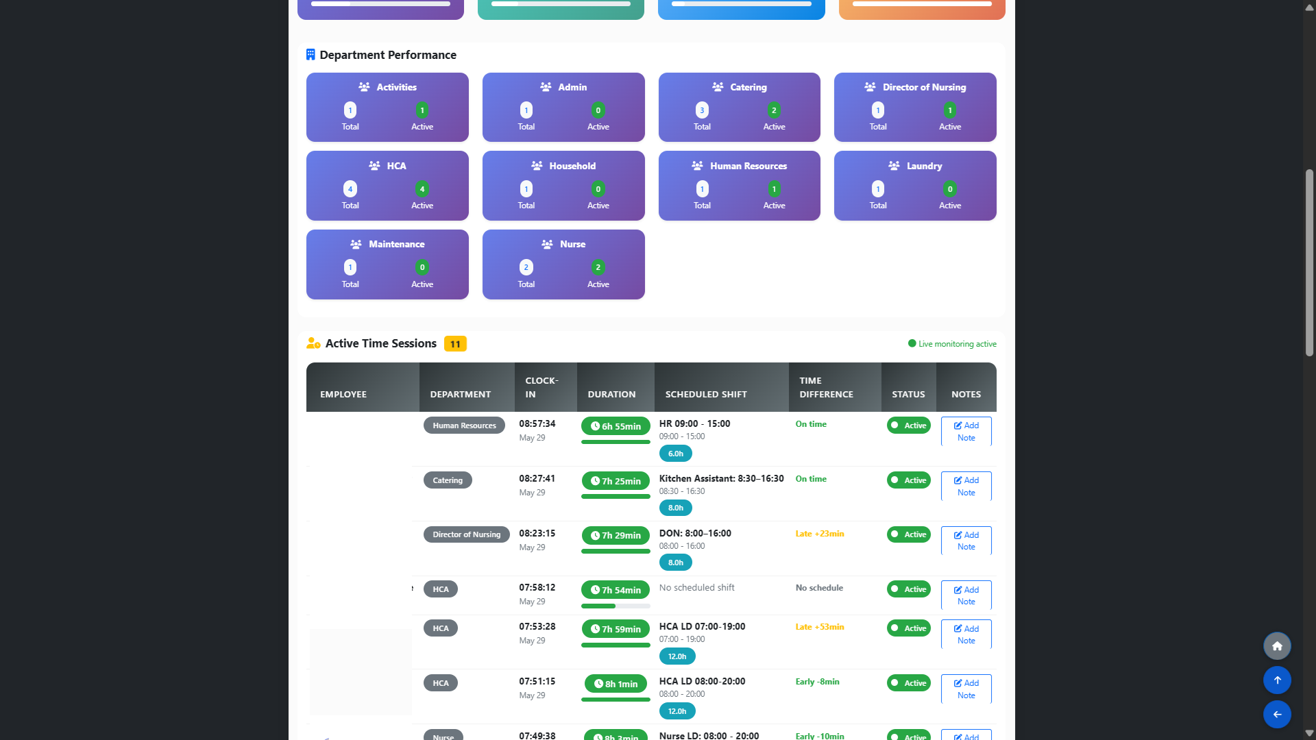 Opening the Time Clock Admin View