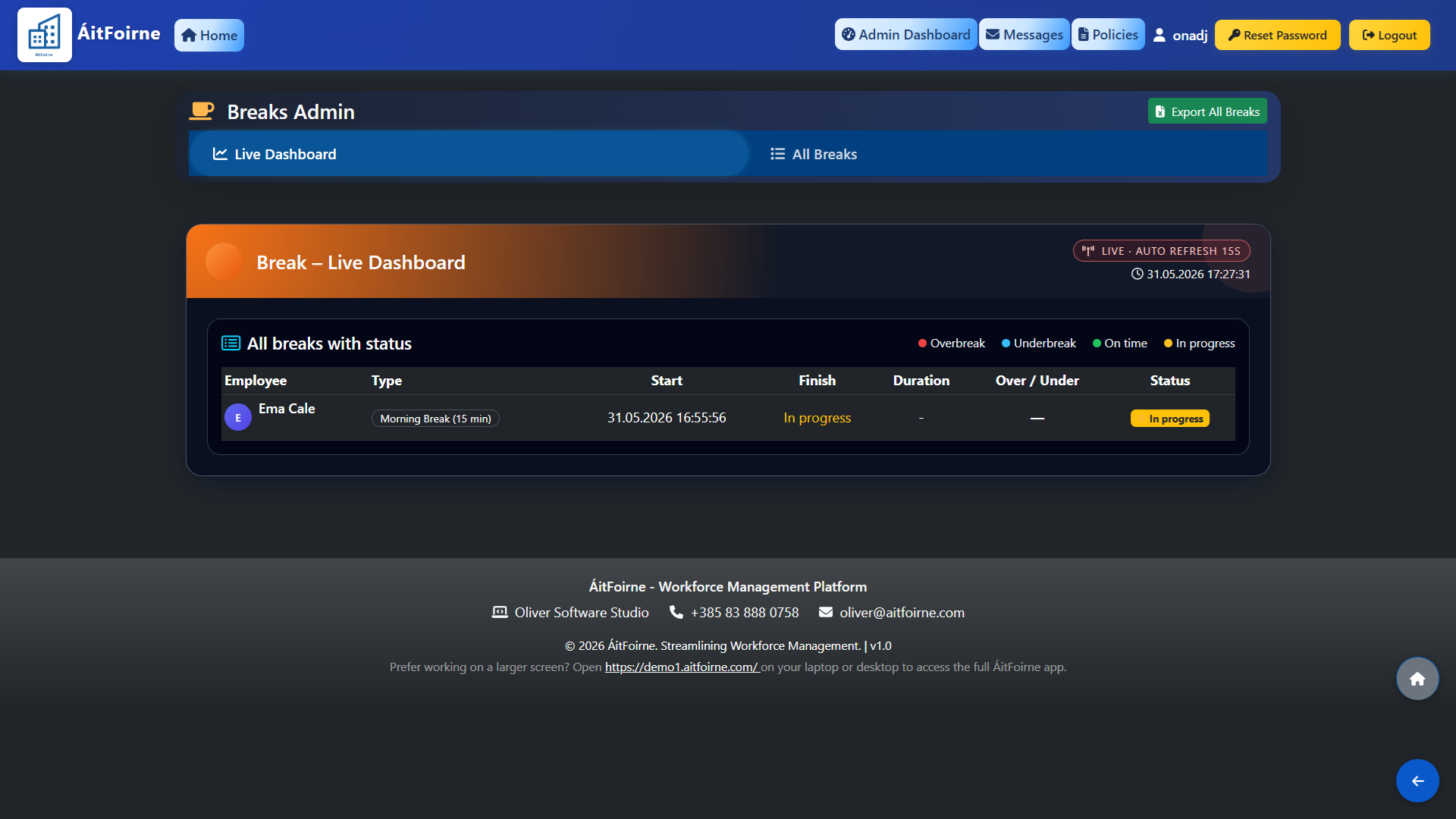 Live Dashboard