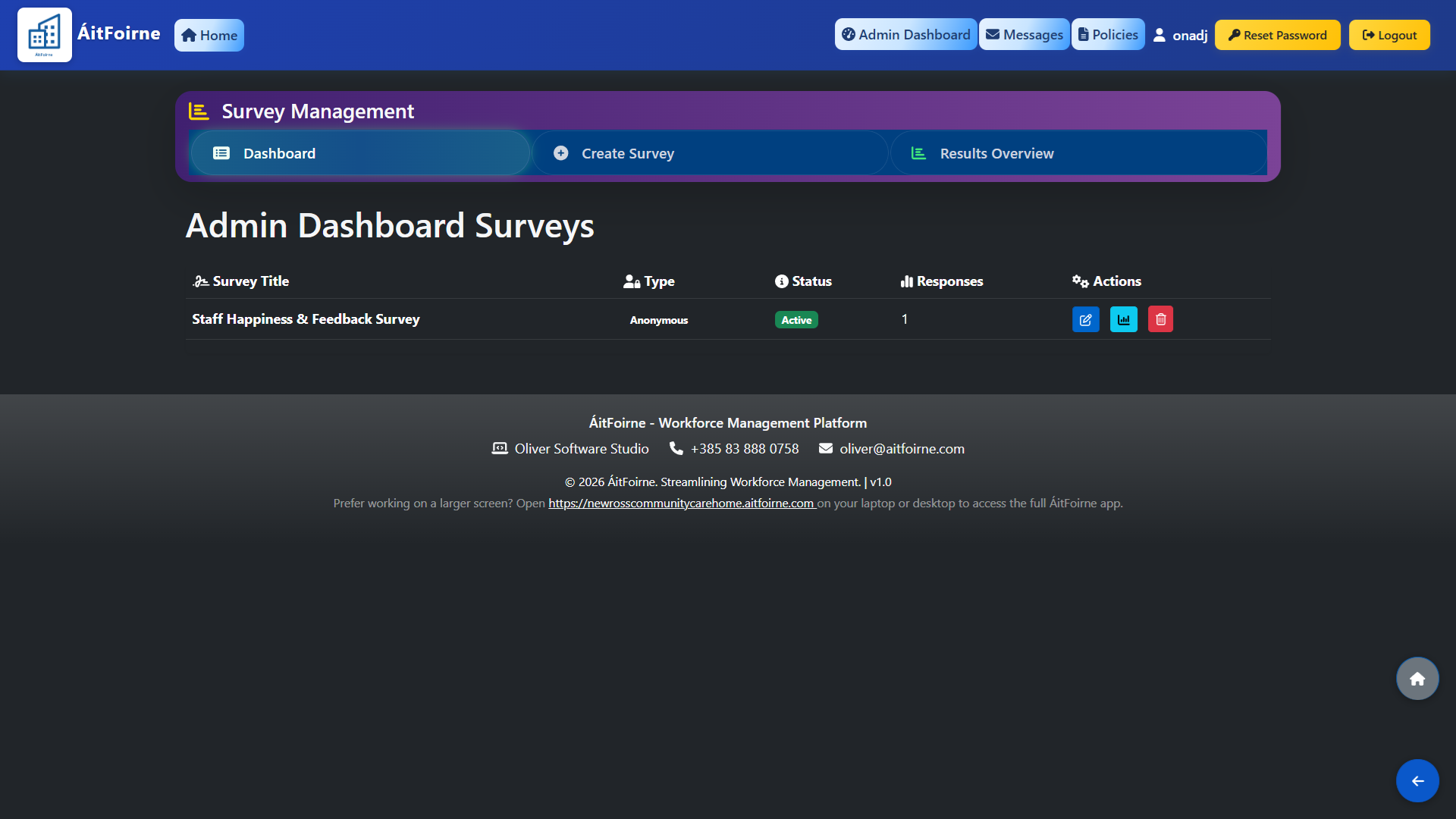 The Survey Dashboard