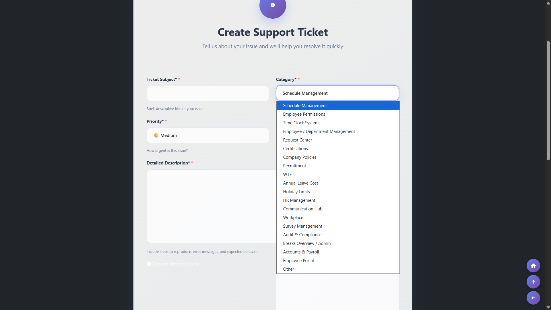 One‑Click Ticket Creation