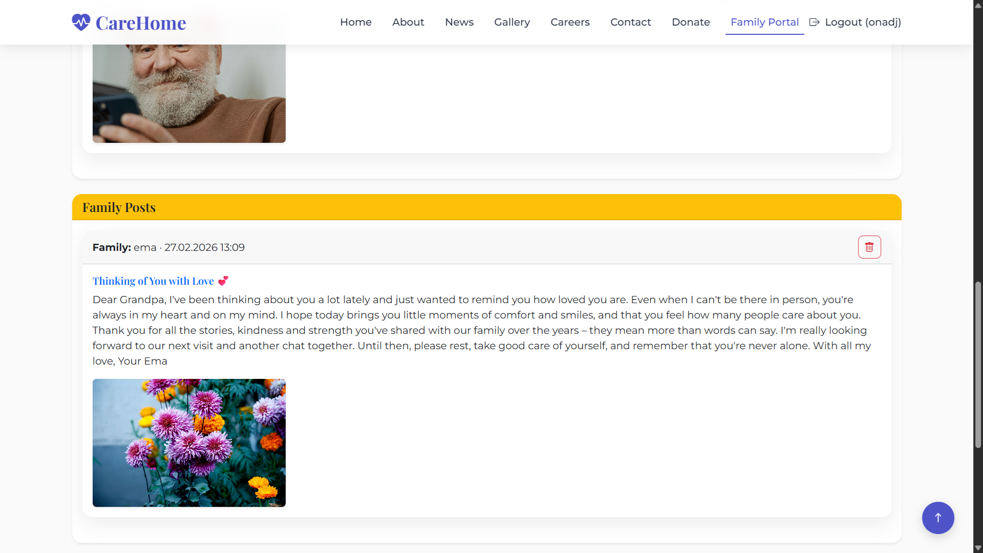 Private Messages from Family