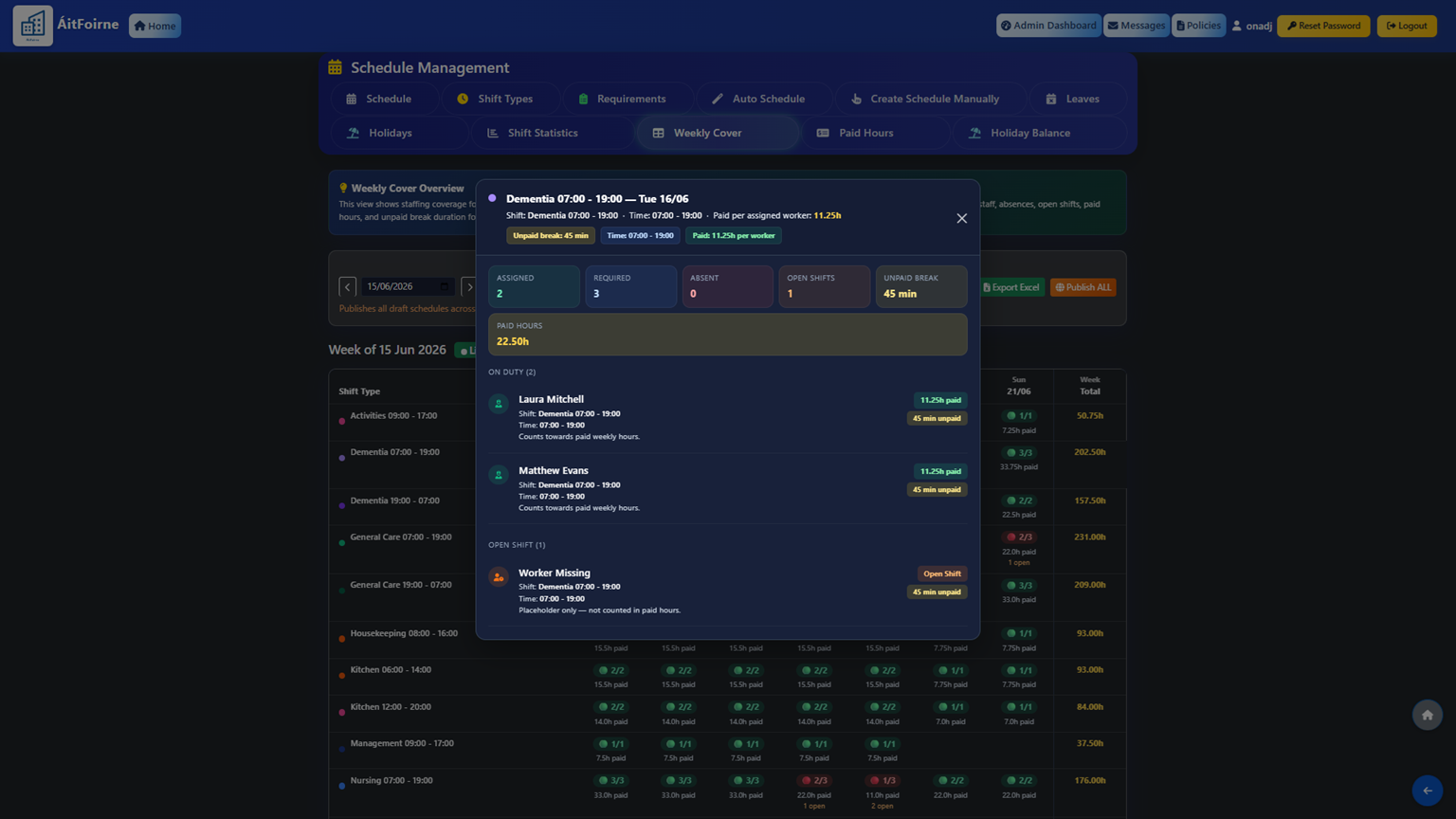 Live Staffing Counters